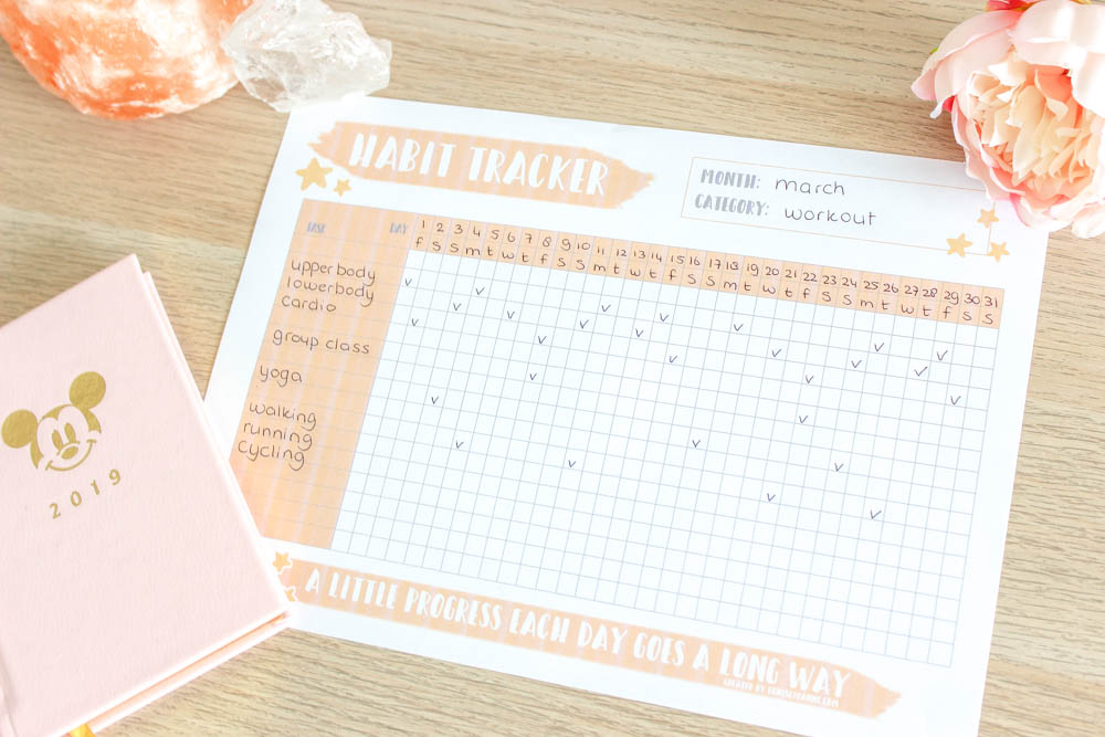 Feel productive with this FREE printable habit tracker